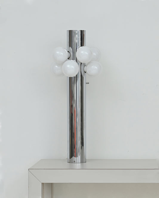 1970s Robert Sonneman (Attributed) Tubular Chrome Lamp