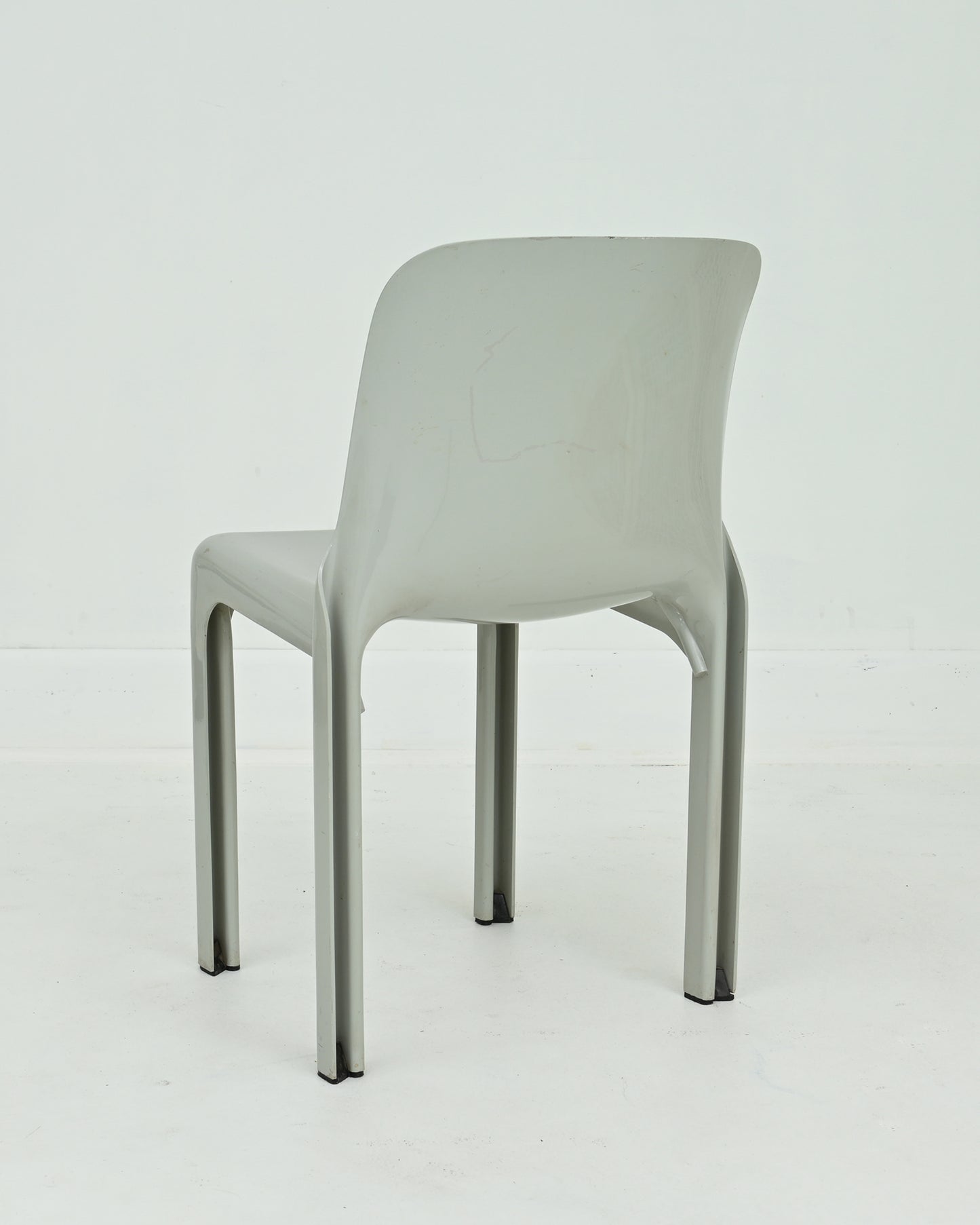 1960s Grey Selene Stacking Chairs by Vico Magistretti for Artemide