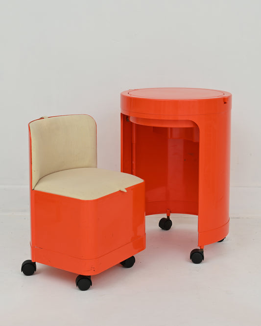 1970s ''Silvi'' Atomic Orange Vanity by Fanini Fain S.P.A and Studio Kastilia