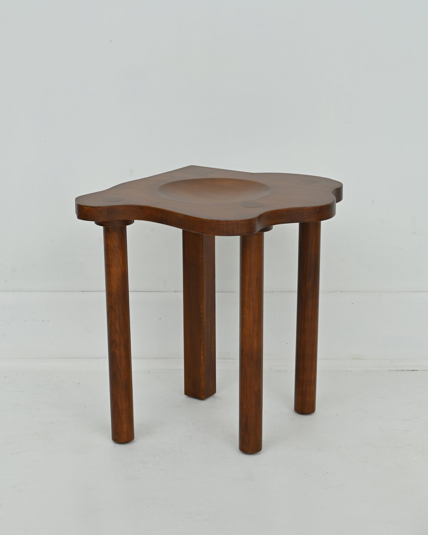 1980s Postmodern Oak Stool by E.R.A. Herbst