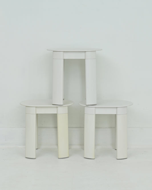 1970s White Side Table by Olaf von Bohr for GEDY