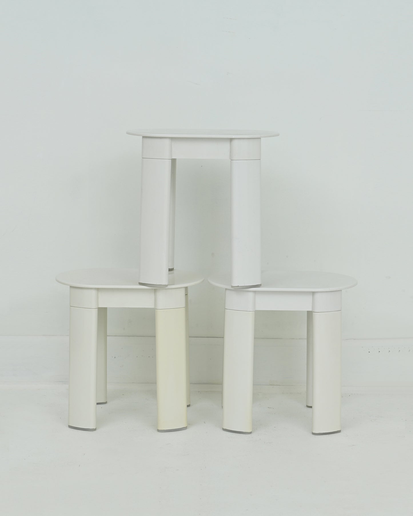 1970s White Side Table by Olaf von Bohr for GEDY