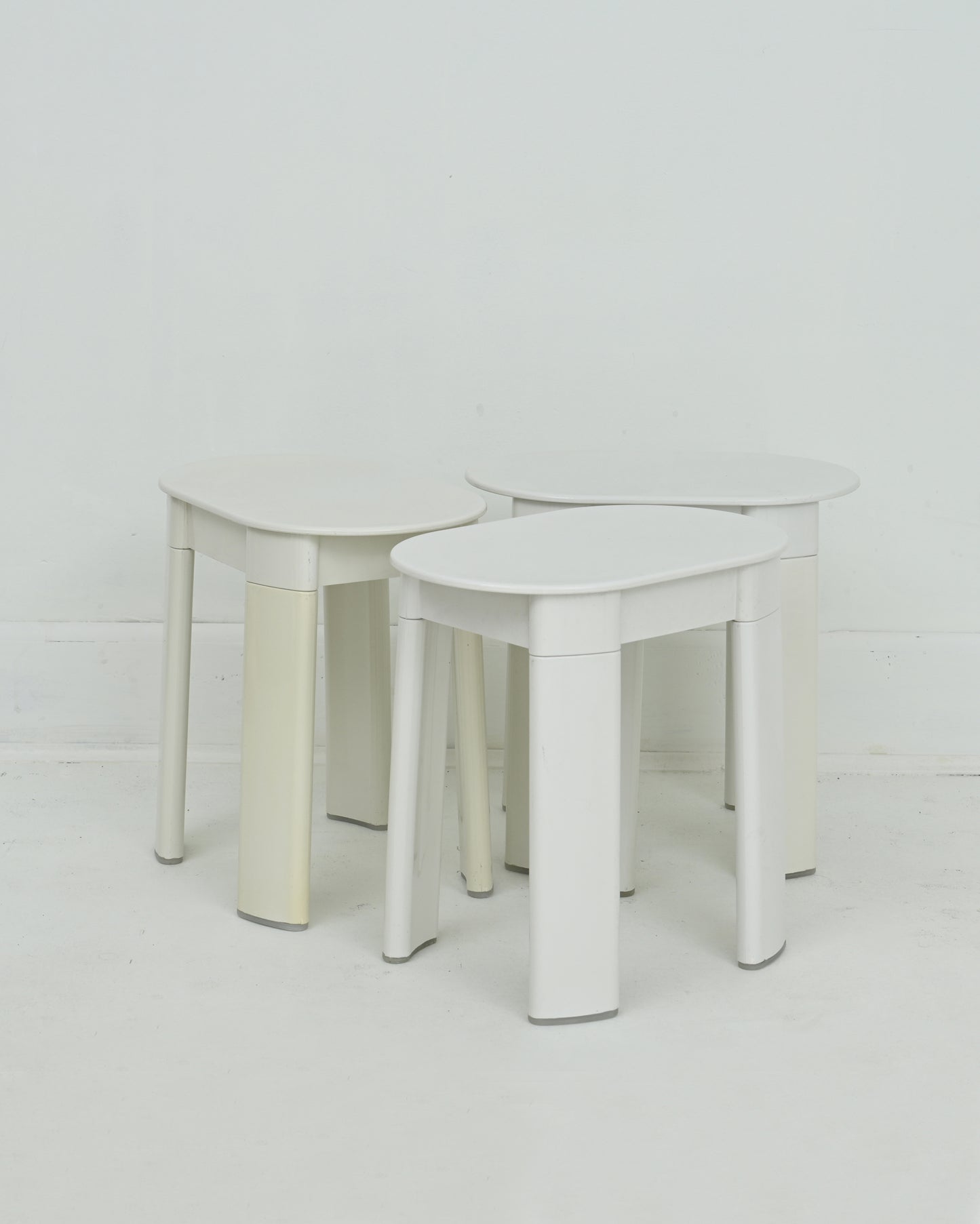 1970s White Side Table by Olaf von Bohr for GEDY