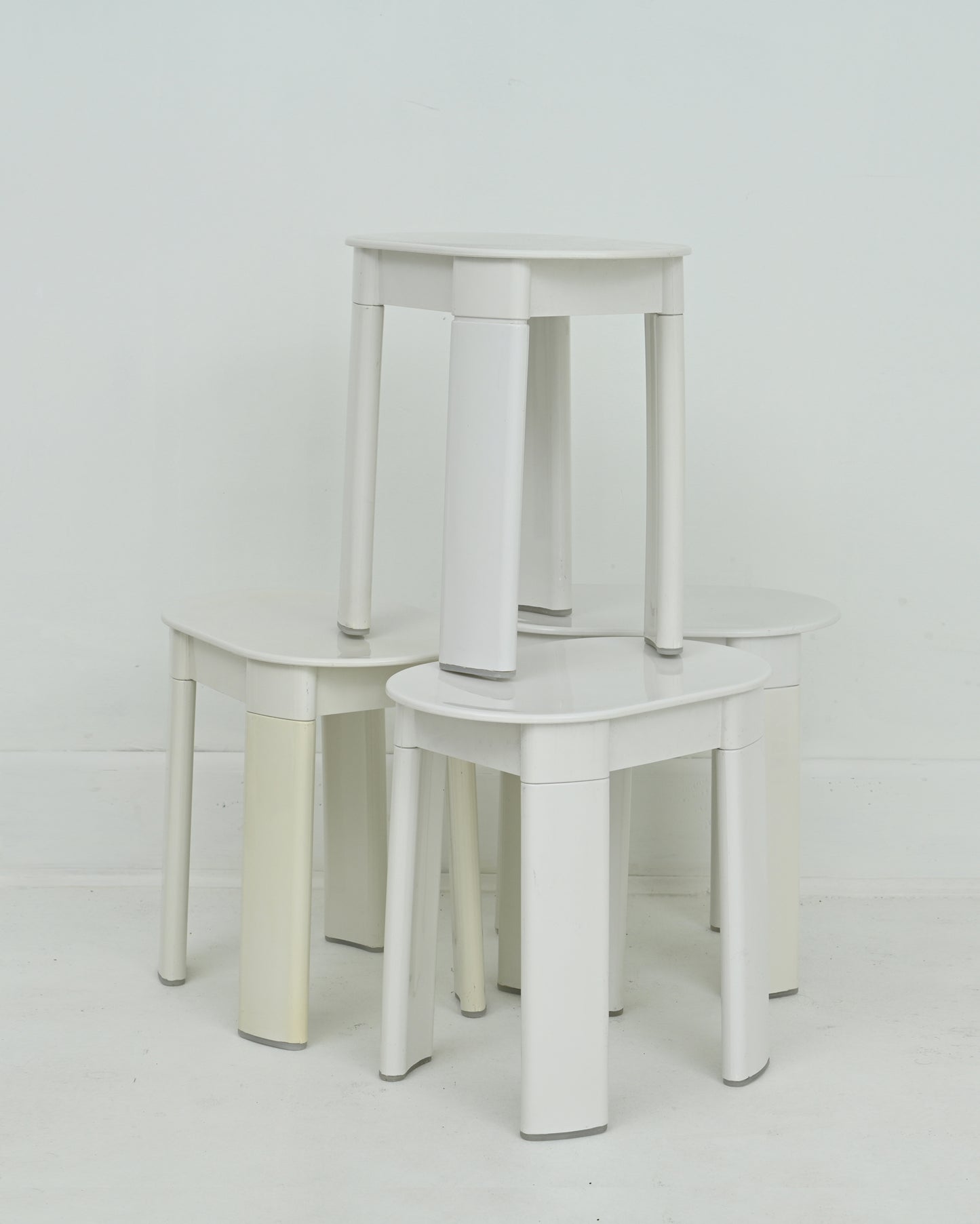 1970s White Side Table by Olaf von Bohr for GEDY