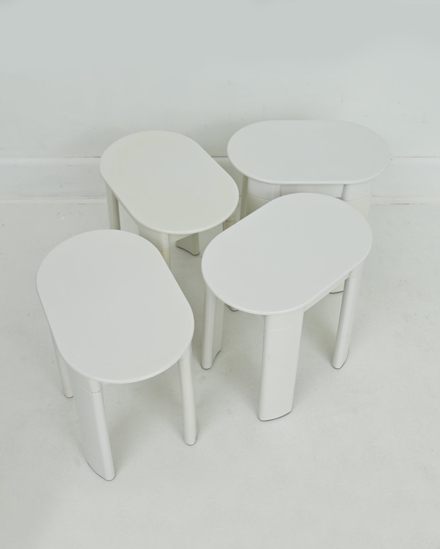 1970s White Side Table by Olaf von Bohr for GEDY