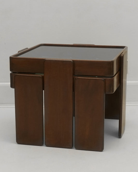 1960s Pair of Nesting Side Tables by Gianfranco Frattini for Cassina