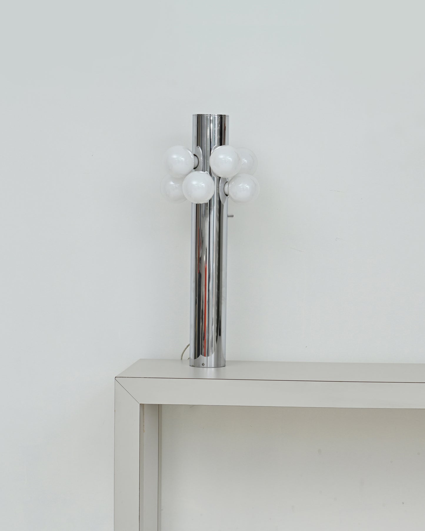 1970s Robert Sonneman (Attributed) Tubular Chrome Lamp