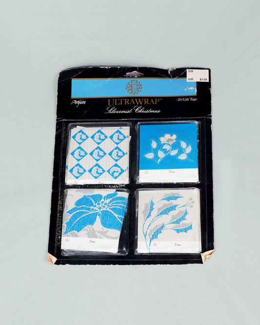 1980s Ultrawrap Silvermist Christmas Tags by Artfaire