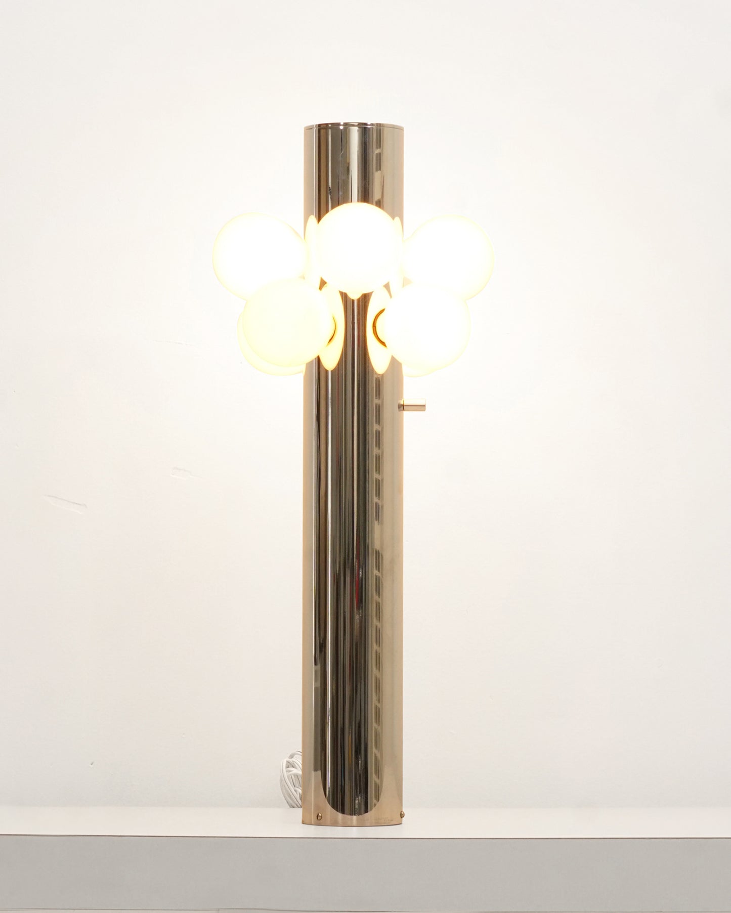 1970s Robert Sonneman (Attributed) Tubular Chrome Lamp