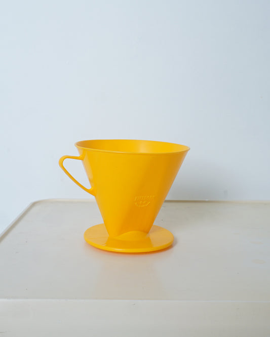 1960s Vintage Filtropa Plastic Yellow Pour-Over Coffee Filter 6-K Made in England