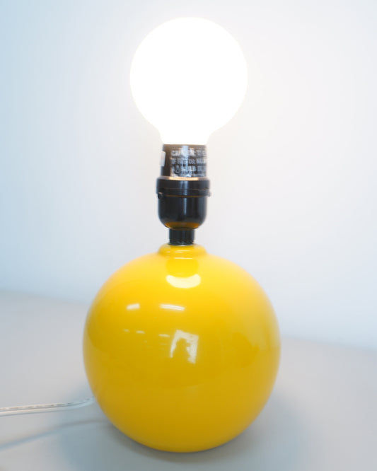 1970s Atomic Yellow Globe Desk Lamp